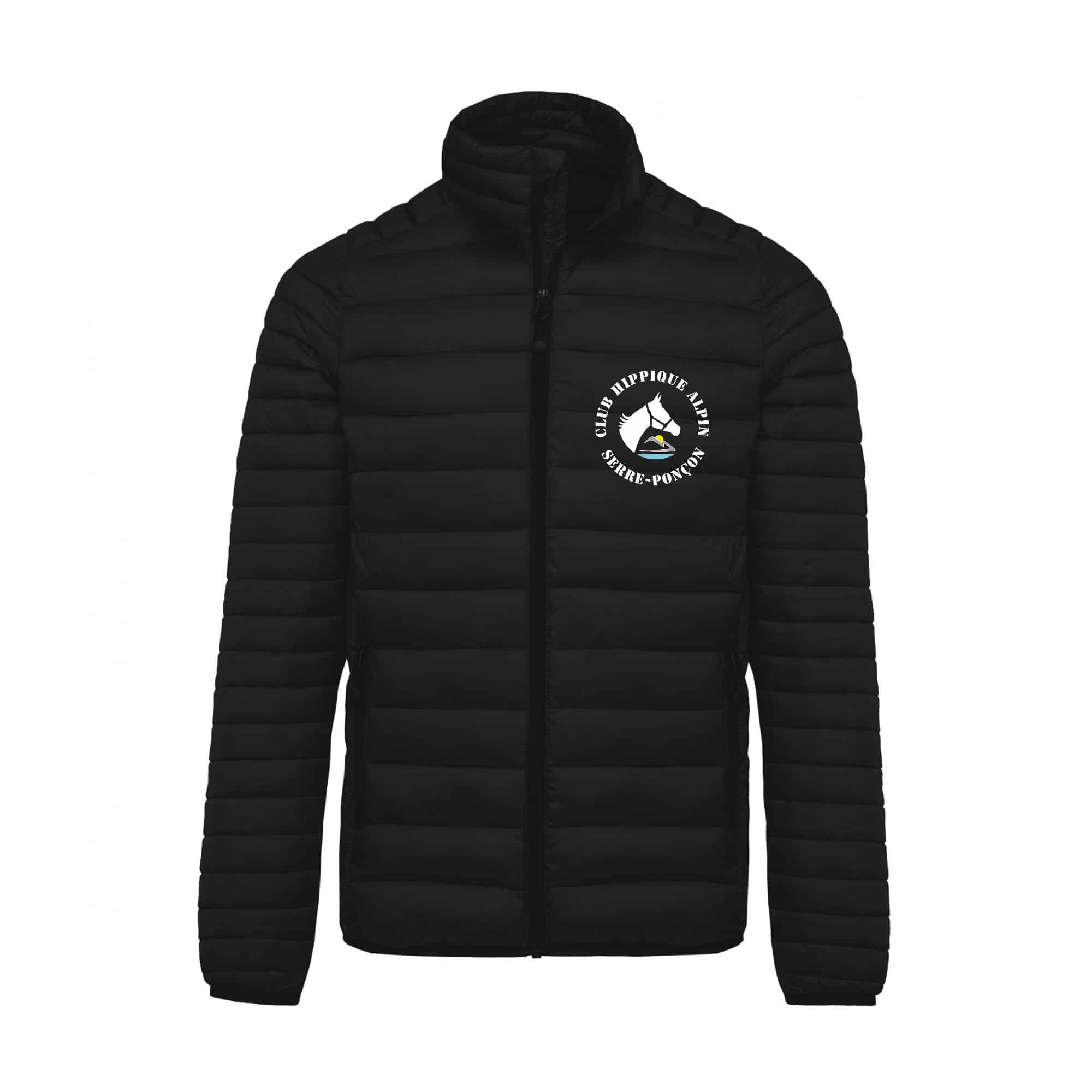 DOUDOUNE AVEC MANCHES (homme) - Club Hippique Alpin Serre-Ponçon - Noir - K6120