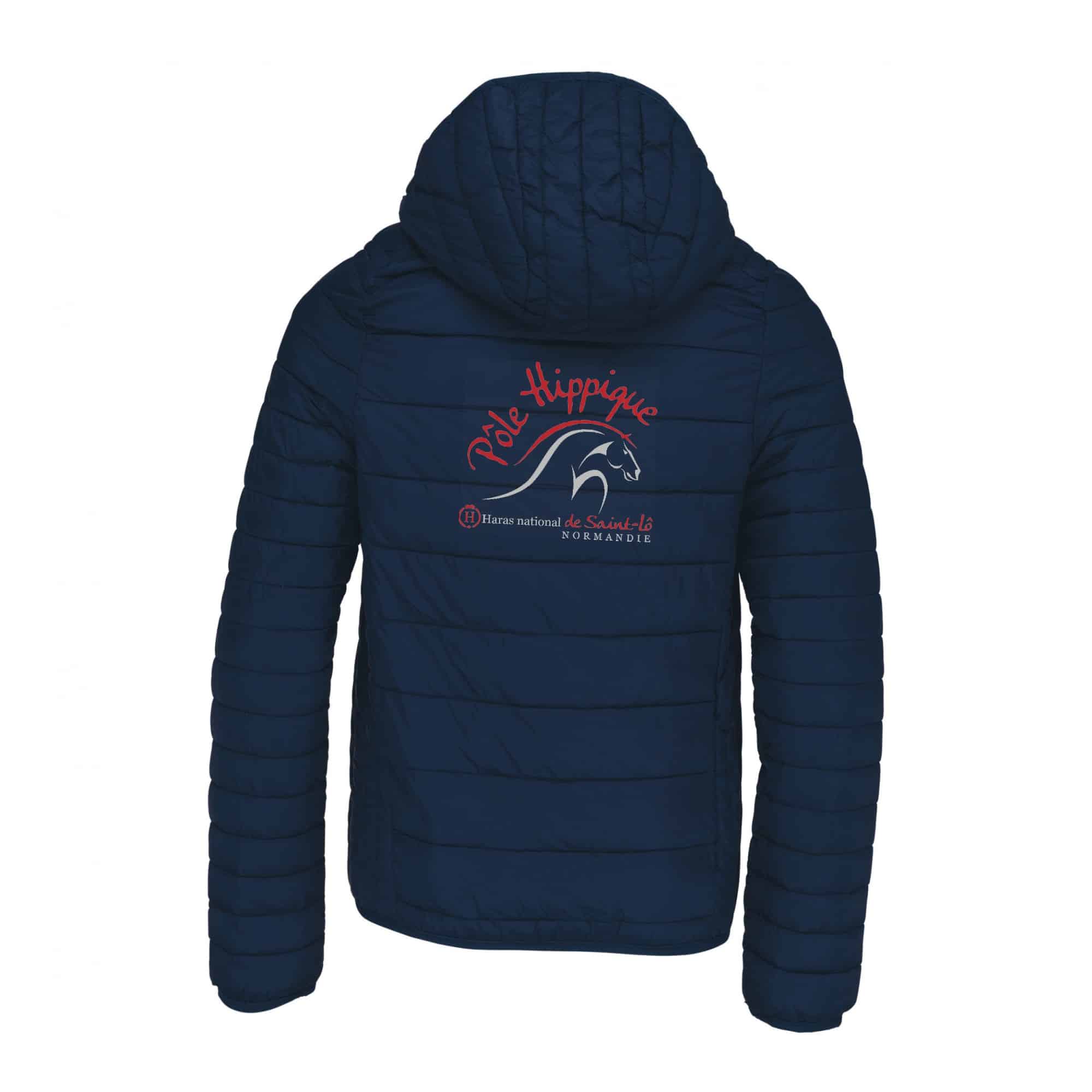 DOUDOUNE AVEC MANCHES ET CAPUCHE (enfant) - Centre équestre du pôle hippique de Saint Lo - Navy - K6112 – Image 3