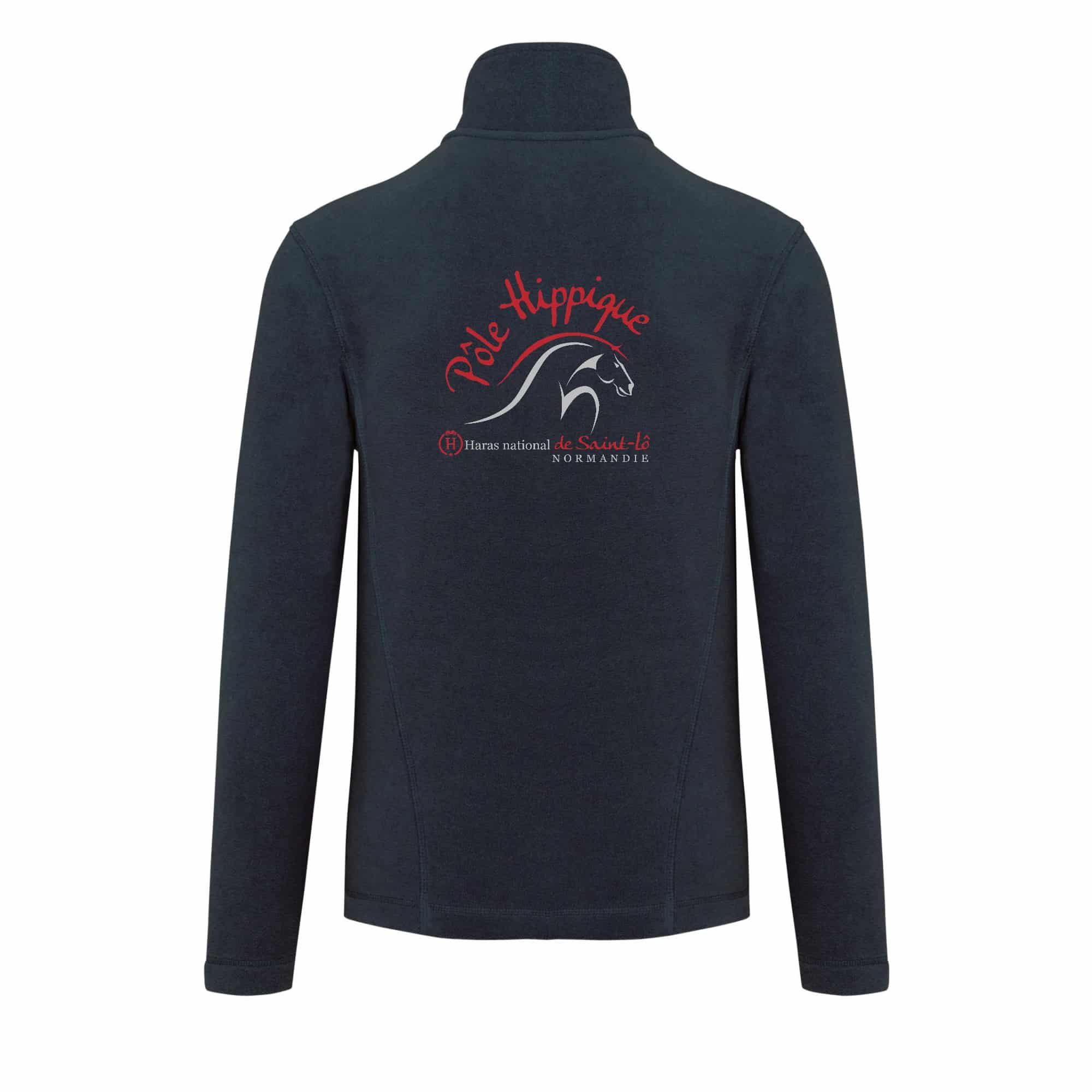Veste micropolaire zippée (enfant) – Centre équestre du pôle hippique de Saint Lo - Navy – K920 – Image 3