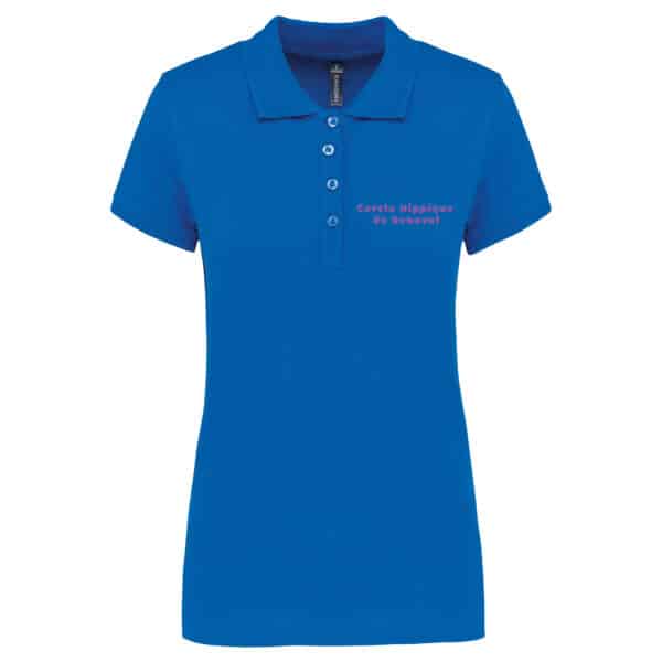 POLO BASIC+ (FEMME) - Association Cercle Hippique de Beauval - Bleu roi - K255