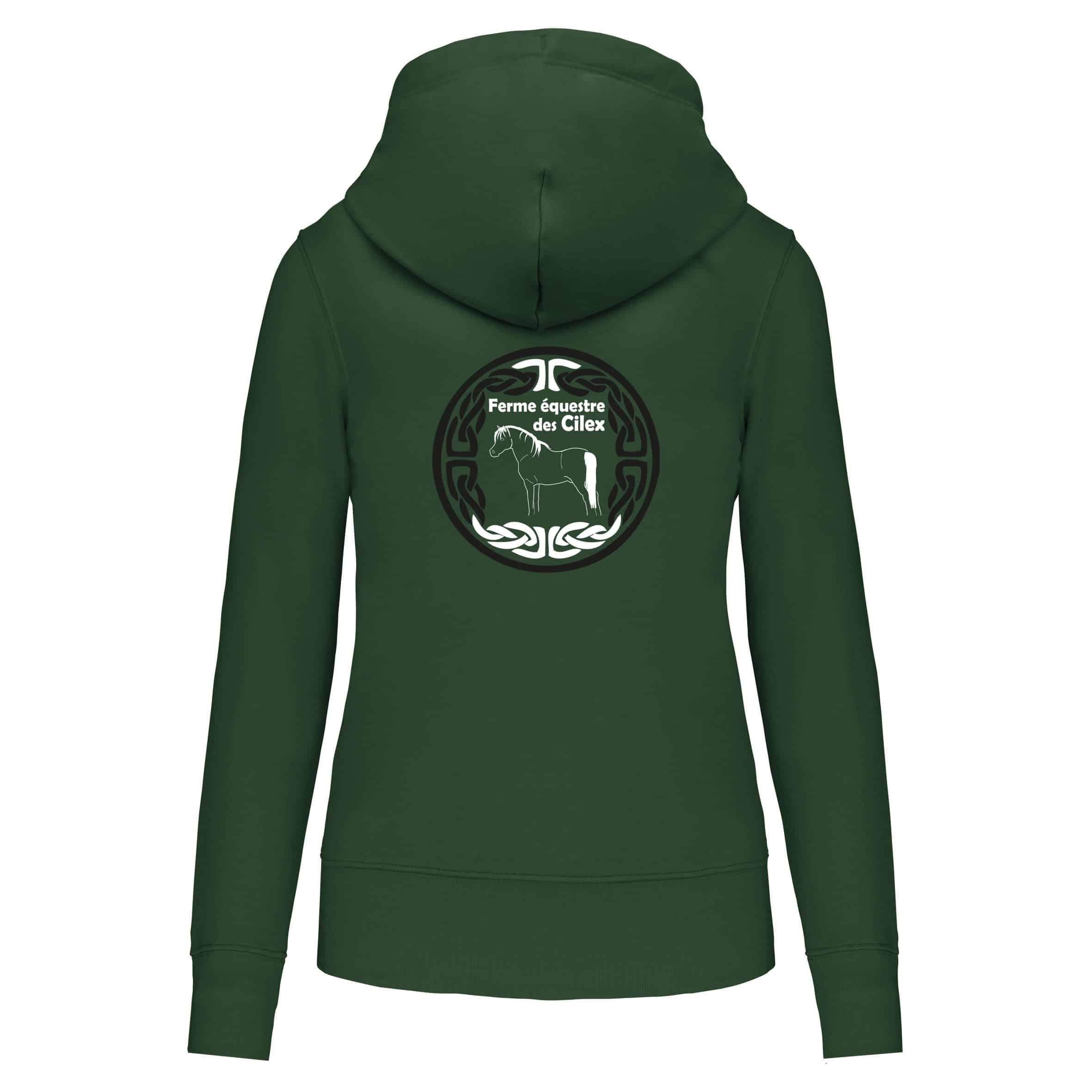 Sweat avec capuche et poche kangourou (femme) - Ferme equestre des cilex - K4028 – Image 3