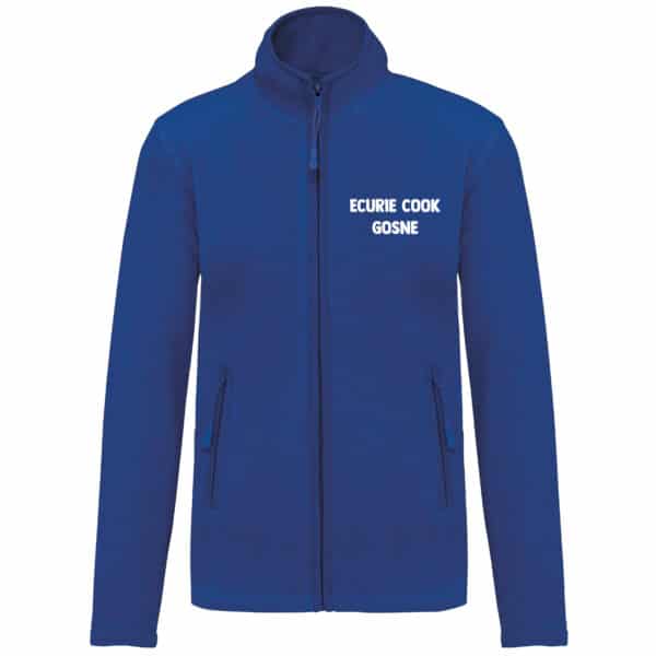 SWEAT ZIPPE SANS CAPUCHE (femme) - Les Ecuries Happy Cook - Bleu roi - SC366