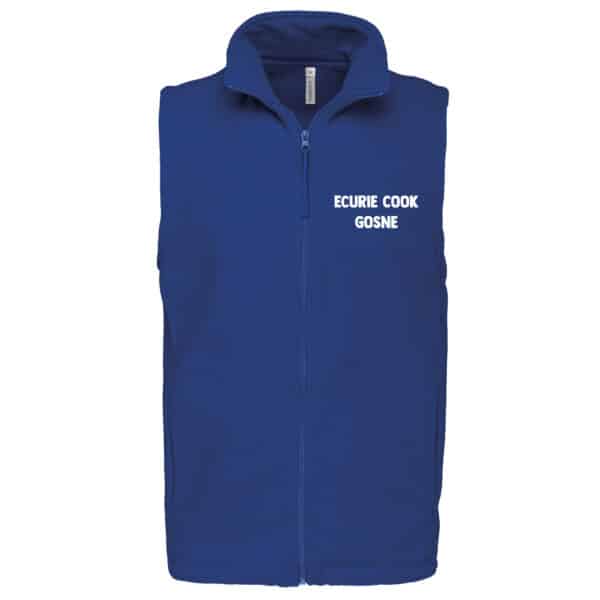 Veste micropolaire zippée sans manches (femme) – Les Ecuries Happy Cook - Bleu roi - K906