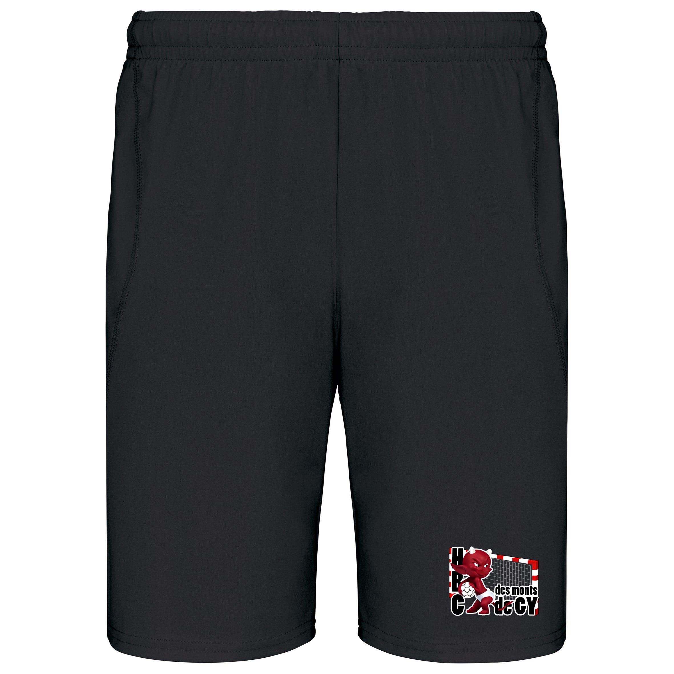SHORT DE SPORT (adulte) - HBC des Monts de Gy - Noir - PA101