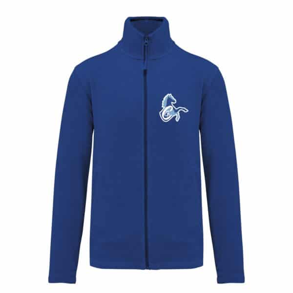 Veste micropolaire zippée (homme) – Association Caval Go - Bleu roi – K911