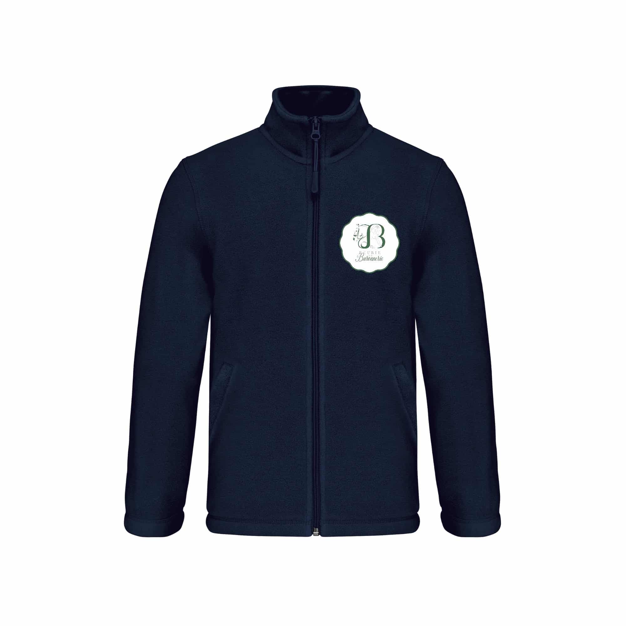 Veste micropolaire zippée (enfant) – Les écuries de la Baronnerie – Navy – K920