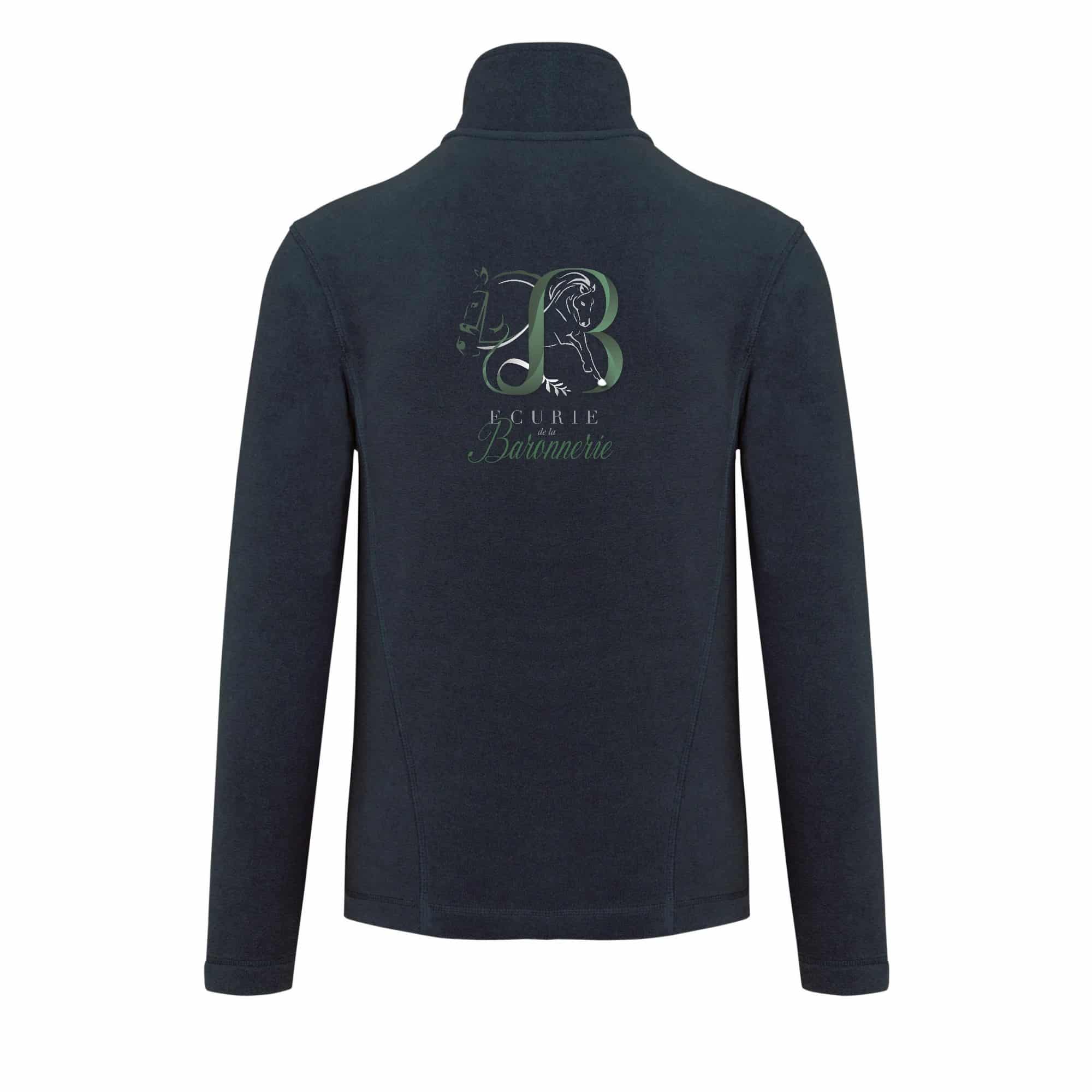 Veste micropolaire zippée (femme) – Les écuries de la Baronnerie – Navy – K907 – Image 3