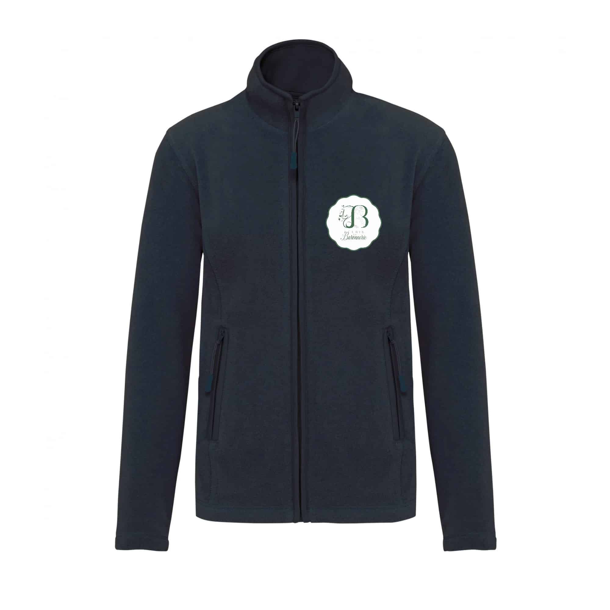 Veste micropolaire zippée (femme) – Les écuries de la Baronnerie – Navy – K907