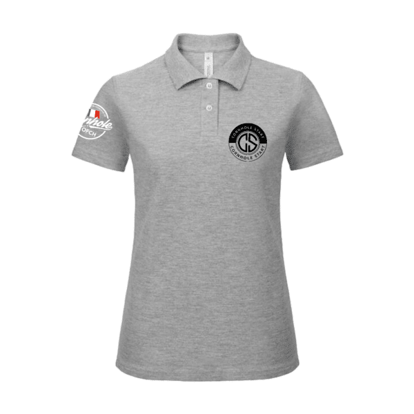 POLO (femme) - SAS CORNHOLE START - gris chiné - BCI1F