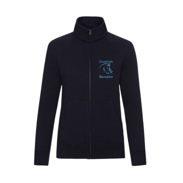 SWEAT ZIPPE SANS CAPUCHE (femme) - Écurie Cavalcade Barastre - Navy - SC366