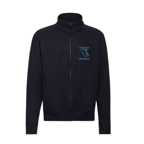 SWEAT ZIPPE SANS CAPUCHE (homme) - Écurie Cavalcade Barastre - Navy - SC365