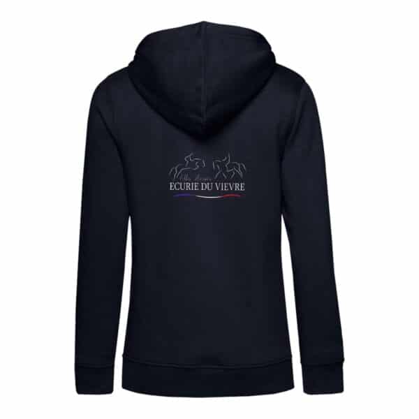 SWEAT A CAPUCHE (femme) – ECURIE DU VIEVRE - Navy - BCW34B – Image 2