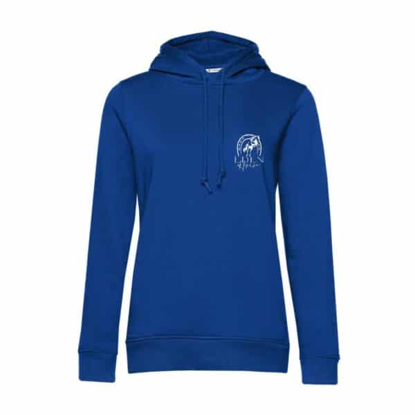 SWEAT A CAPUCHE (femme) – Eden horse - Bleu roi - BCW34B