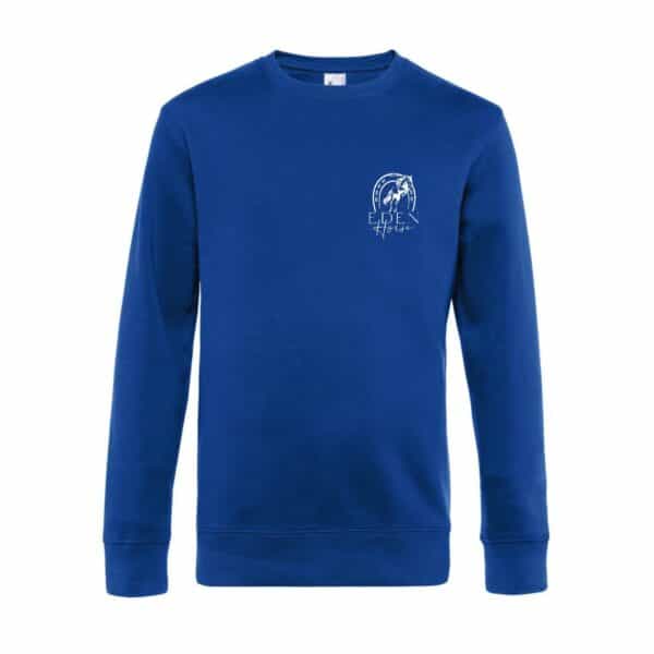 SWEAT COL ROND (homme) - Eden horse - Bleu roi - BCU01K