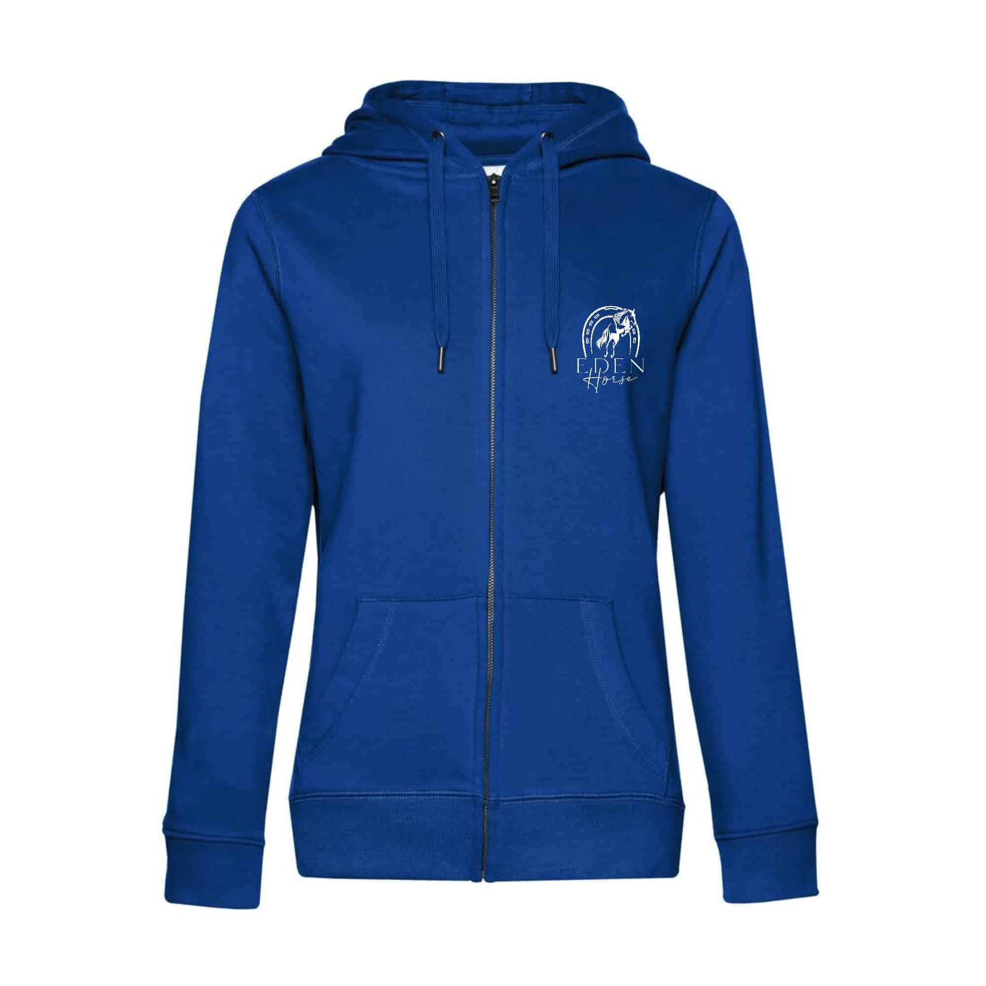 SWEAT ZIPPÉ (femme) - Eden horse - Bleu roi - BCW03Q