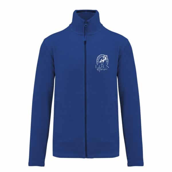 Veste micropolaire zippée (enfant) – Eden horse - Bleu roi – K920