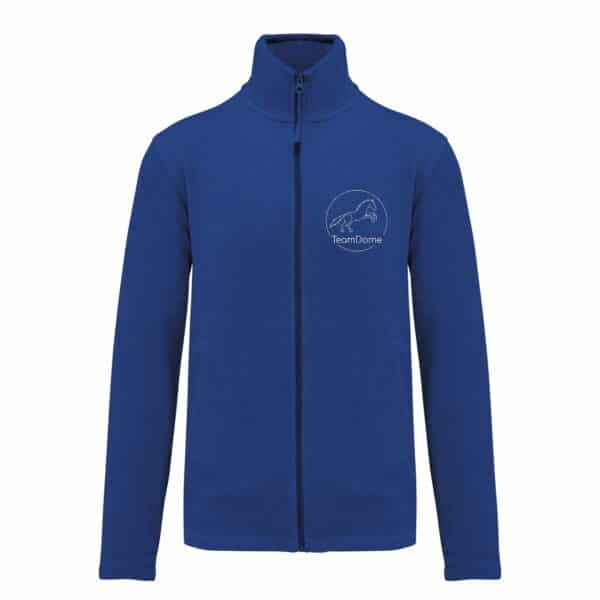 Veste micropolaire zippée (femme) – Equidome - Bleu roi – K907