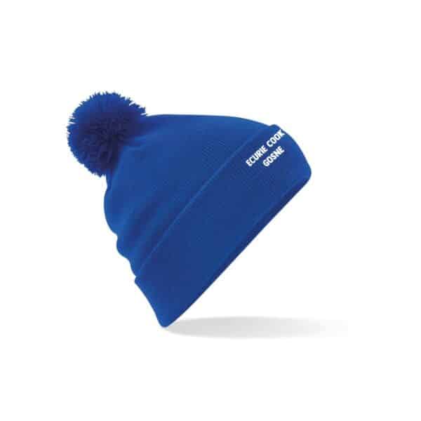 BONNET AVEC POMPOM - Les Ecuries Happy Cook - Bleu roi - BF426