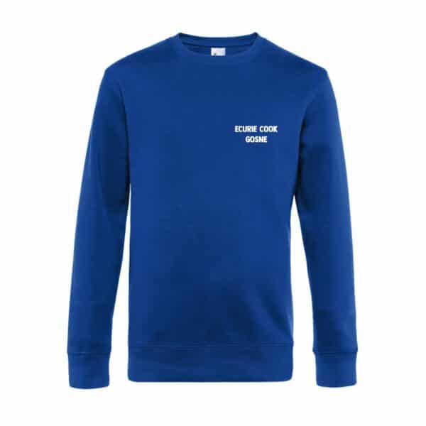 SWEAT COL ROND (femme) - Les Ecuries Happy Cook - Bleu roi - BCW01Q