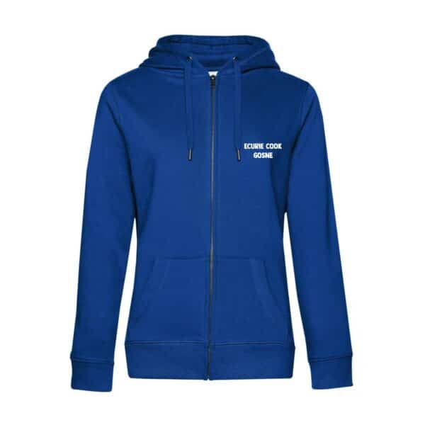 SWEAT ZIPPÉ (femme) - Les Ecuries Happy Cook - Bleu roi - BCW03Q