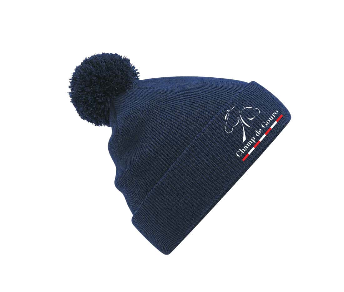 BONNET AVEC POMPOM - Ecurie du Champ de Gouro – Navy - BF426