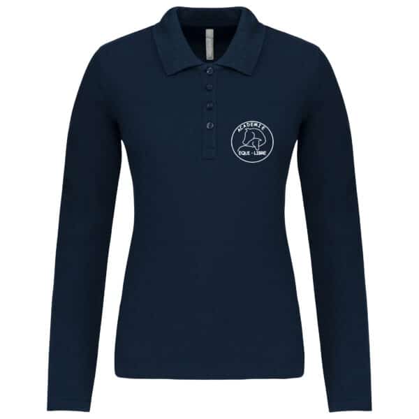 POLO MANCHE LONGUE BASIC+ (FEMME) - Académie Equi-Libre – K257 – Image 4