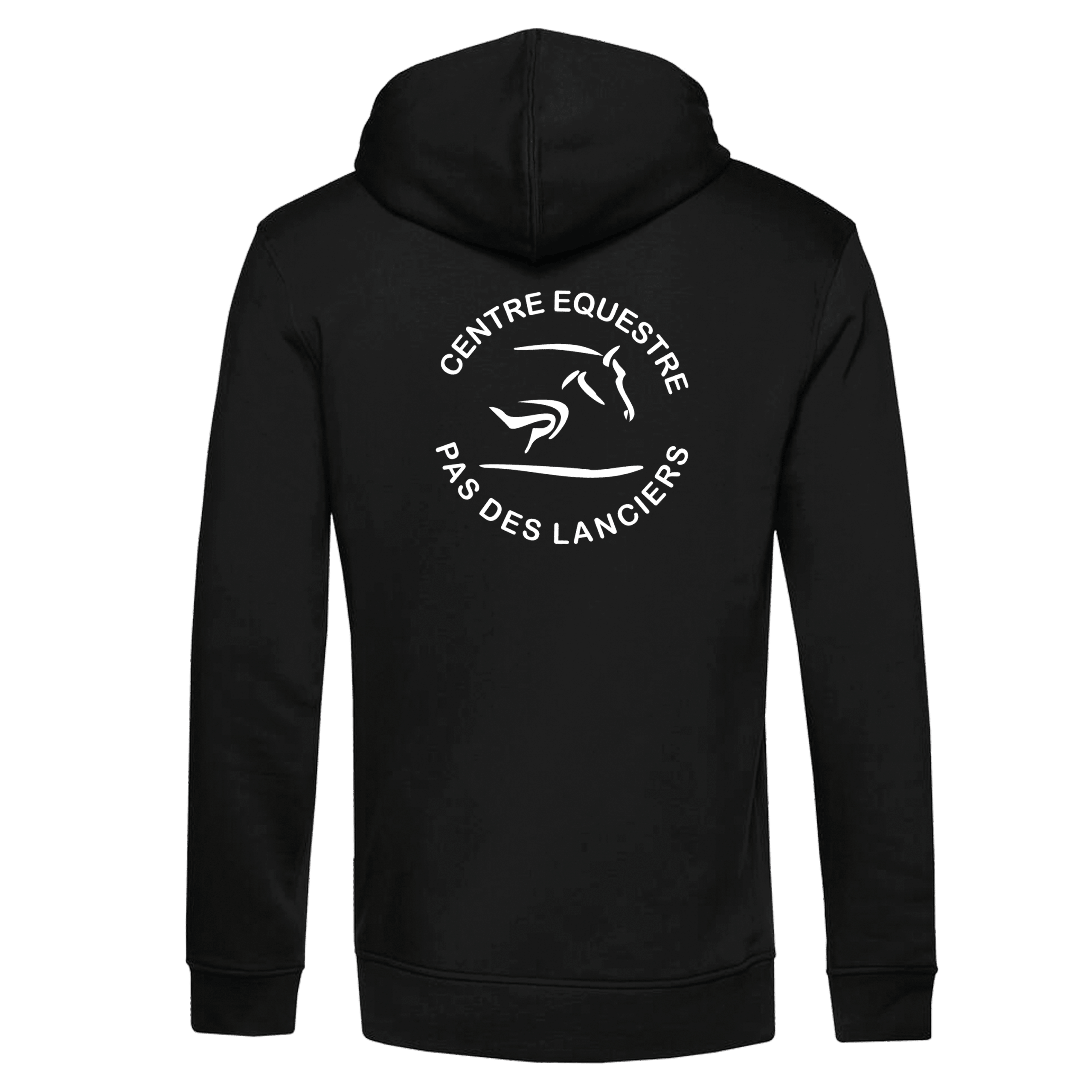 SWEAT A CAPUCHE (femme) – Centre équestre Pas des Lanciers - Noir - BCW34B – Image 5