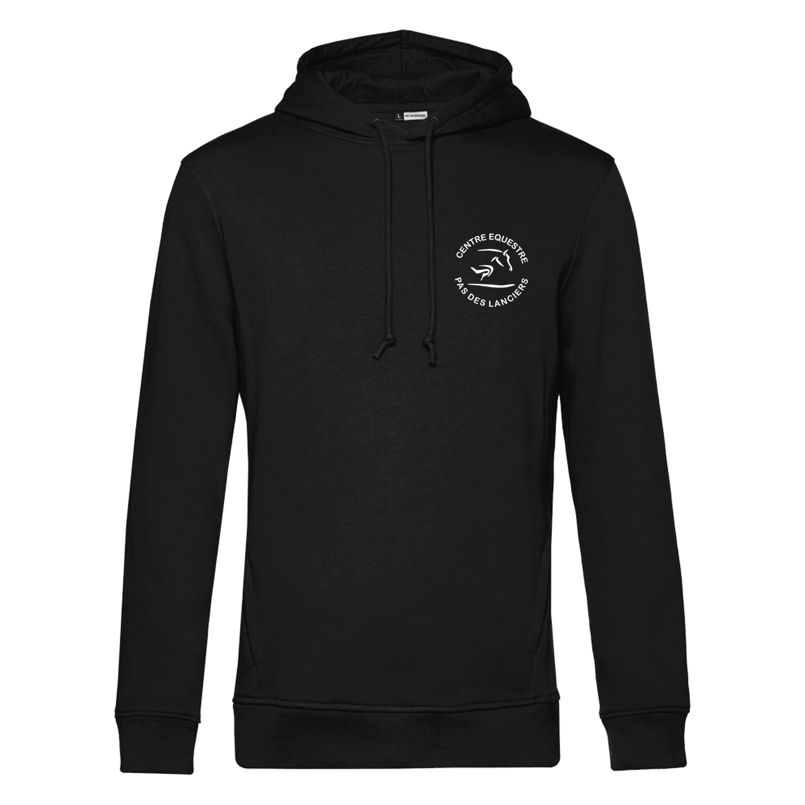 SWEAT A CAPUCHE (homme) - Centre équestre Pas des Lanciers - Noir - BCU33B – Image 5