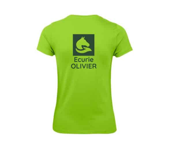 T-SHIRT (femme) - Ecurie Olivier - Green Orchid - BC04T – Image 2