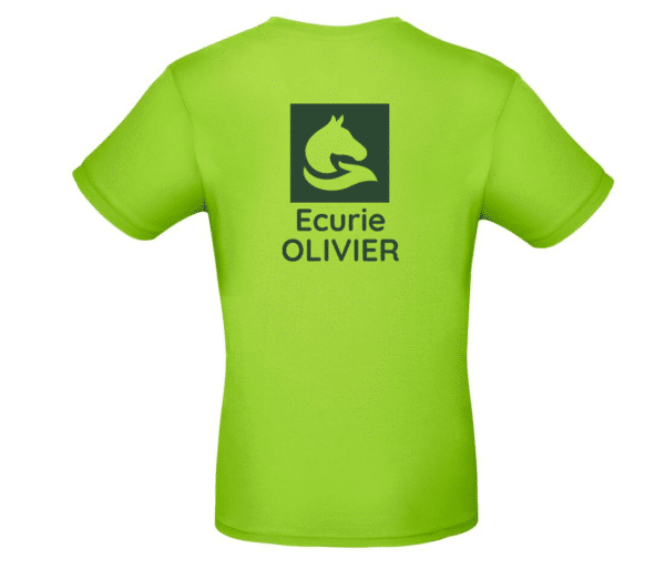 T-SHIRT (homme) - Ecurie Olivier - Green Orchid - BC03T – Image 2