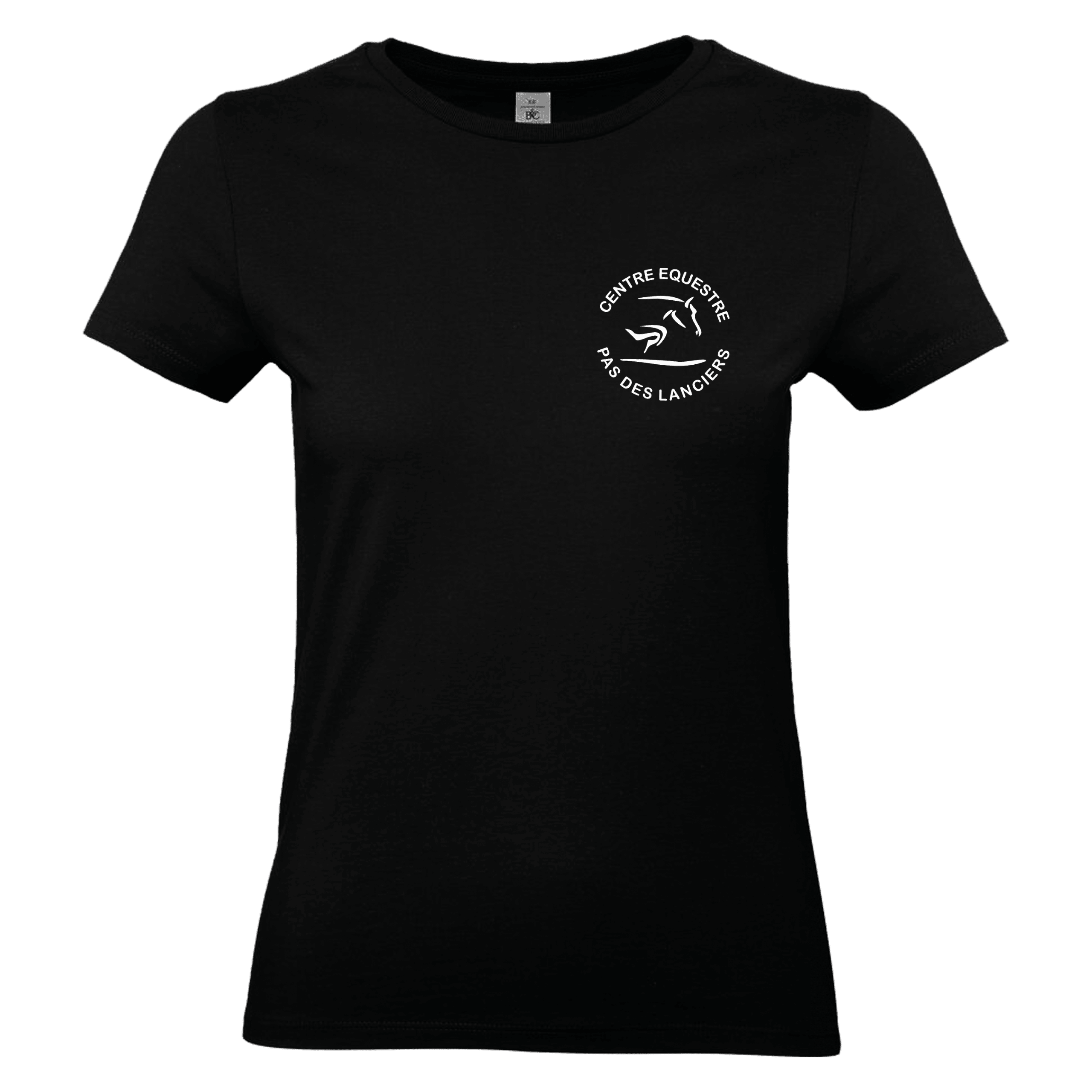T-SHIRT (femme) - Centre équestre Pas des Lanciers - Noir - #190 – Image 4