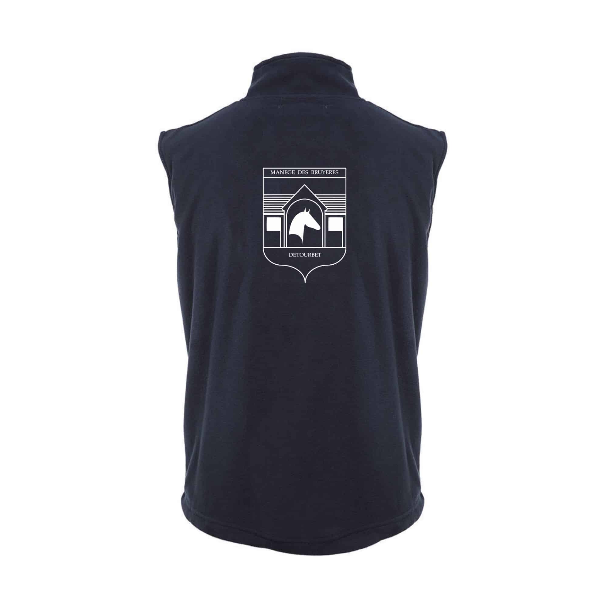 Veste micropolaire zippée sans manches (Homme) – Manège des Bruyères – Navy – K913 – Image 2