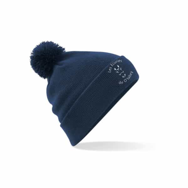 BONNET AVEC POMPOM - Ecuries du O'Takey - Navy - BF426