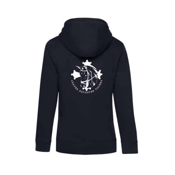 SWEAT ZIPPÉ (femme) - CENTRE EQUESTRE PACHKA - Navy - BCW03Q – Image 4