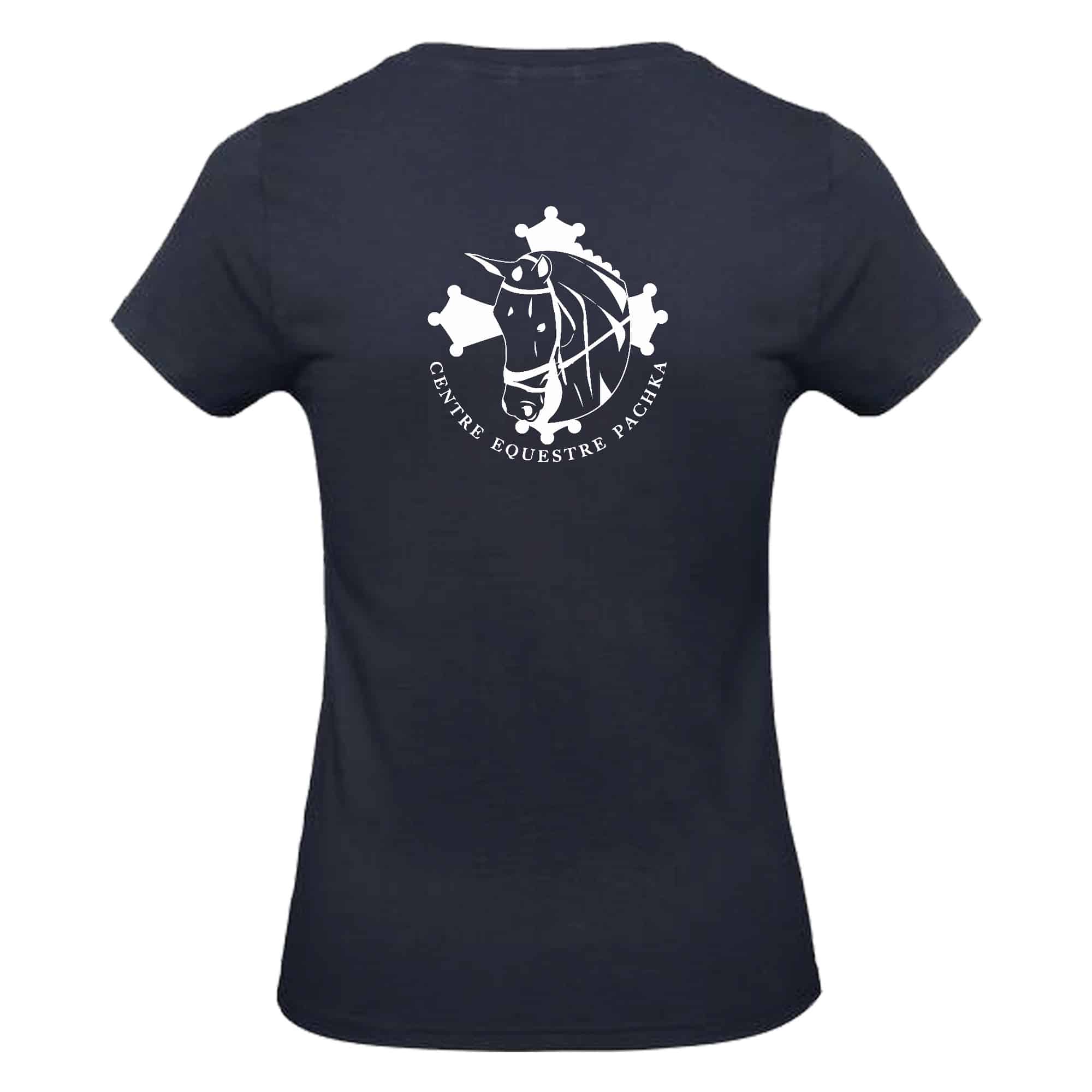 T-SHIRT (femme) - CENTRE EQUESTRE PACHKA - Navy - BC04T – Image 3