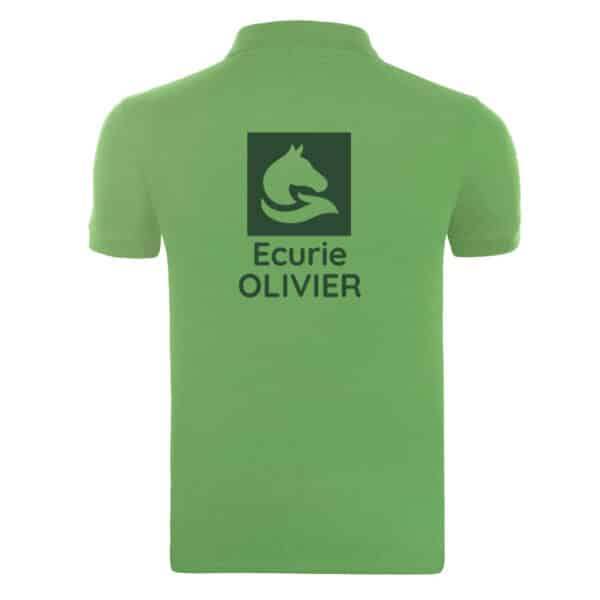 POLO (homme) - Ecurie Olivier - Vert Kelly - BCID1 – Image 2