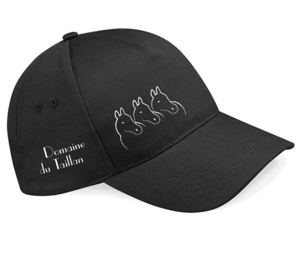 Casquette 6 panneaux - Les Écuries du Domaine du Taillan - Noir - BF018