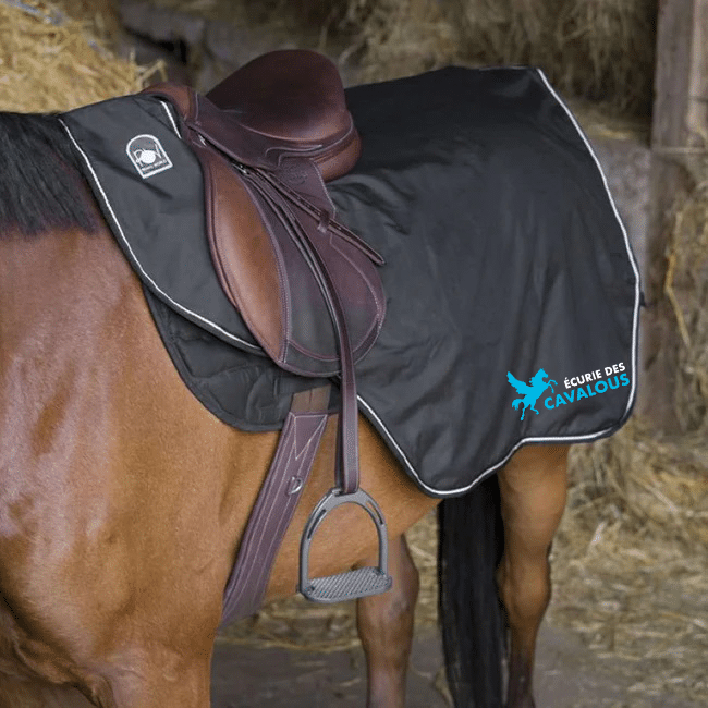 Couvre-reins Impermeable RIDING WORLD – Ecurie des Cavalous – Noir - 400240