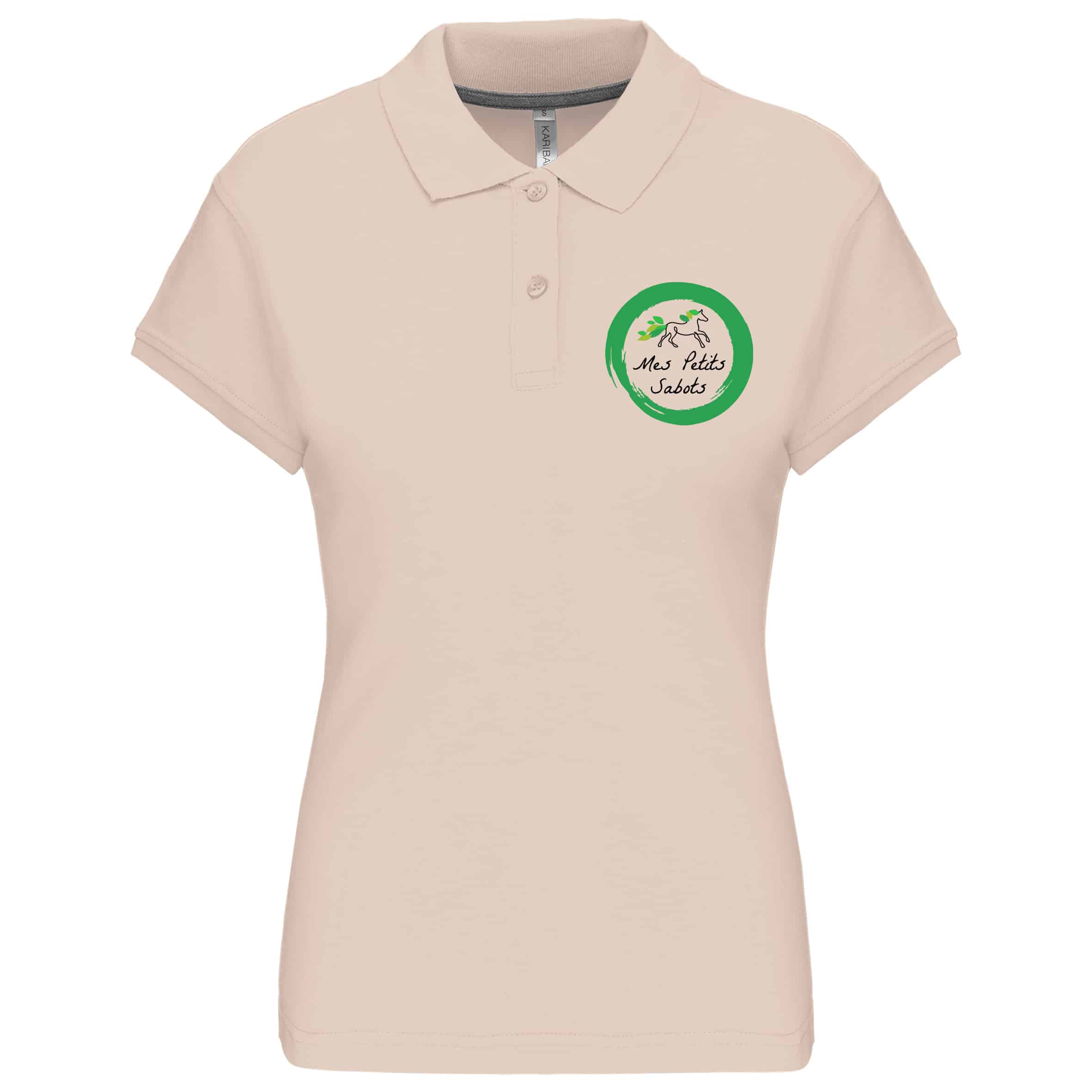 POLO PIQUE (FEMME) – Mes Petits Sabots – Beige - K242