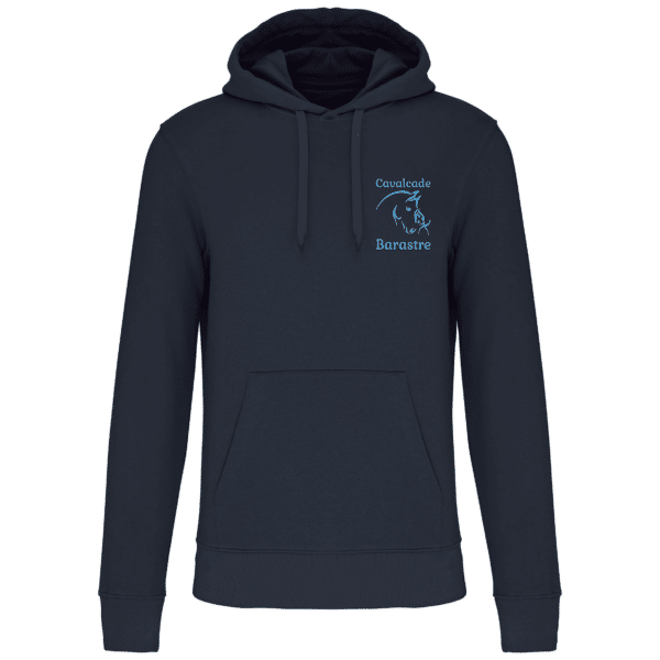 Sweat avec capuche et poche kangourou (homme) - Écurie Cavalcade Barastre – Navy - K4027