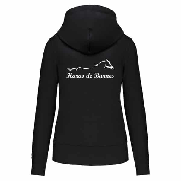 Sweat avec capuche et poche kangourou (femme) - Haras de Bannes - K4028 – Image 4