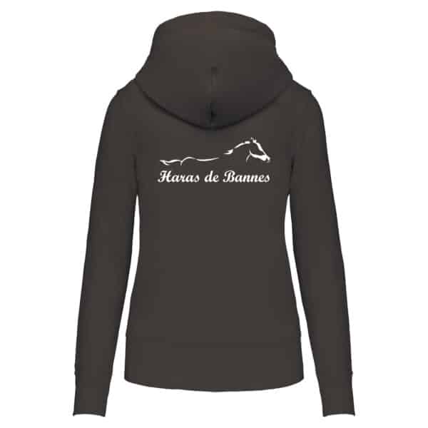 Sweat avec capuche et poche kangourou (femme) - Haras de Bannes - K4028 – Image 2