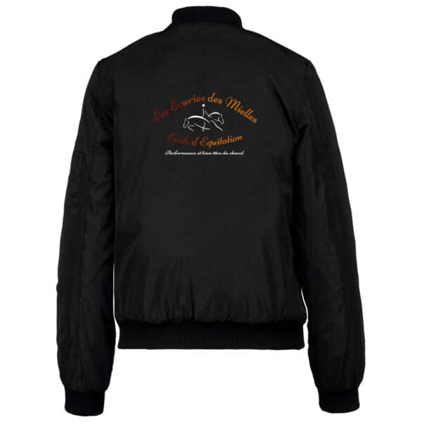 BLOUSON BOMBER (FEMME) - Les Écuries des Mielles – Noir - K6123 – Image 2