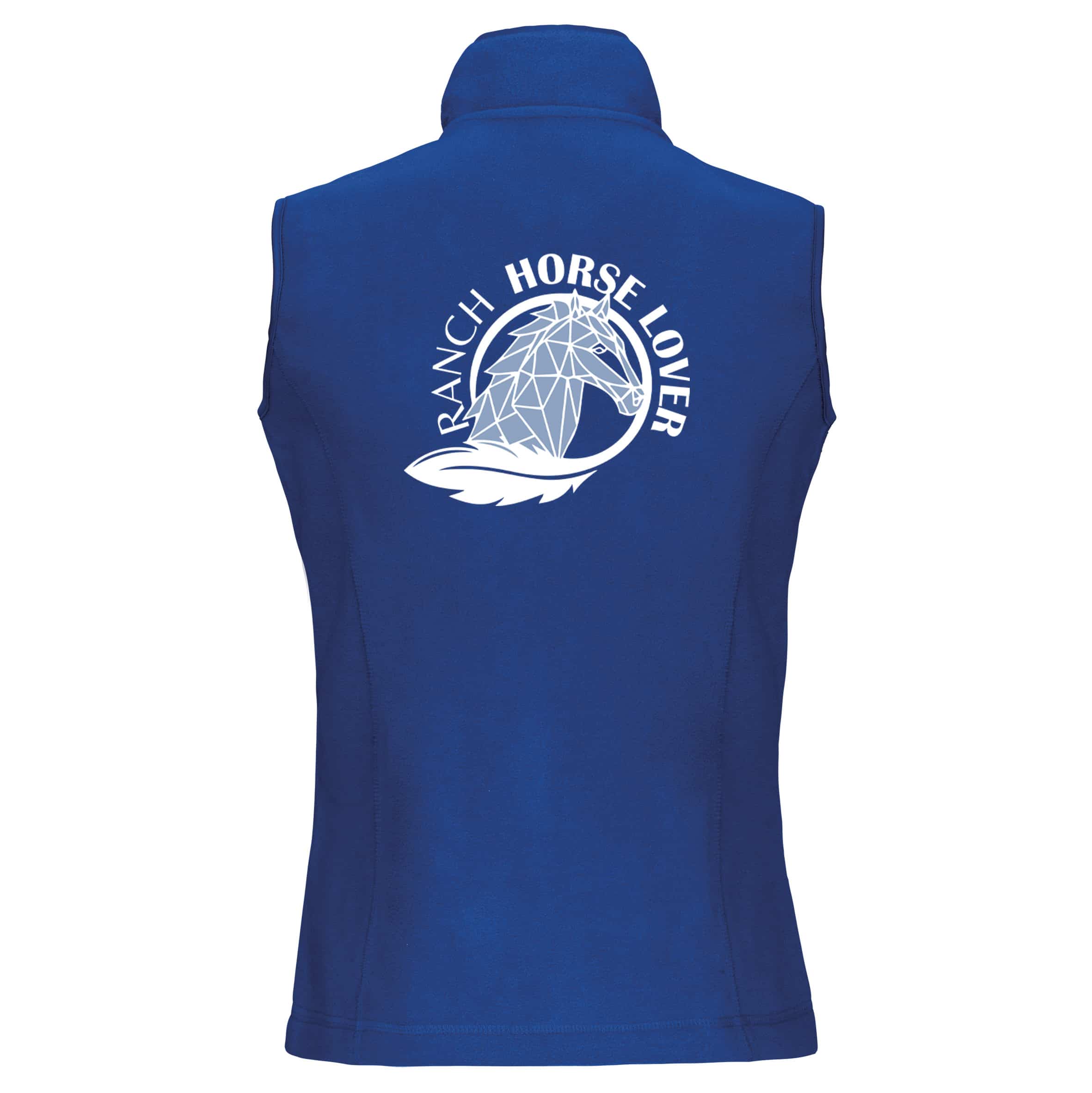 Veste micropolaire zippée sans manches (femme) – Ranch Horse Lover – Bleu roi - K906 – Image 3
