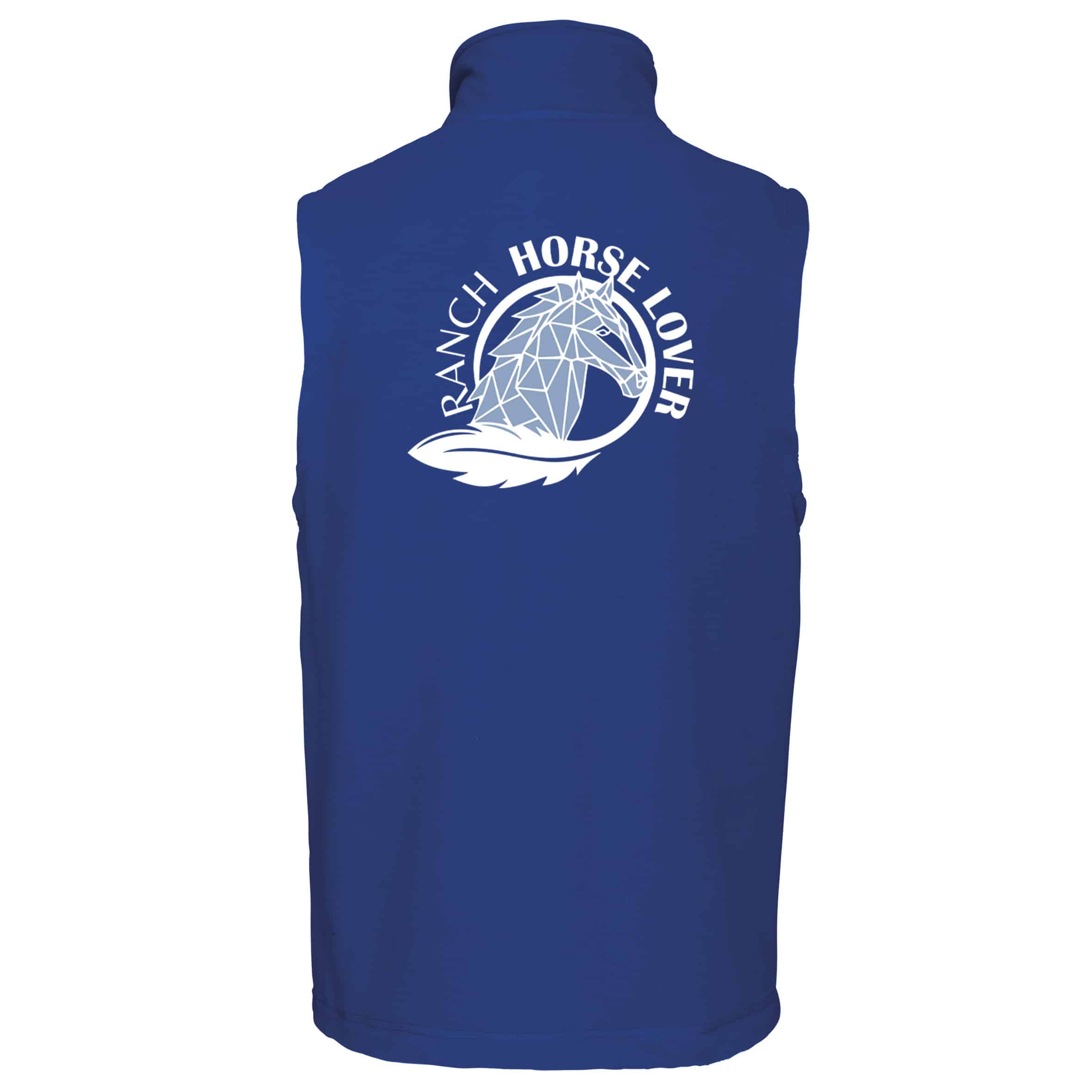 Veste micropolaire zippée sans manches (Homme) – Ranch Horse Lover – Bleu roi – K913 – Image 2