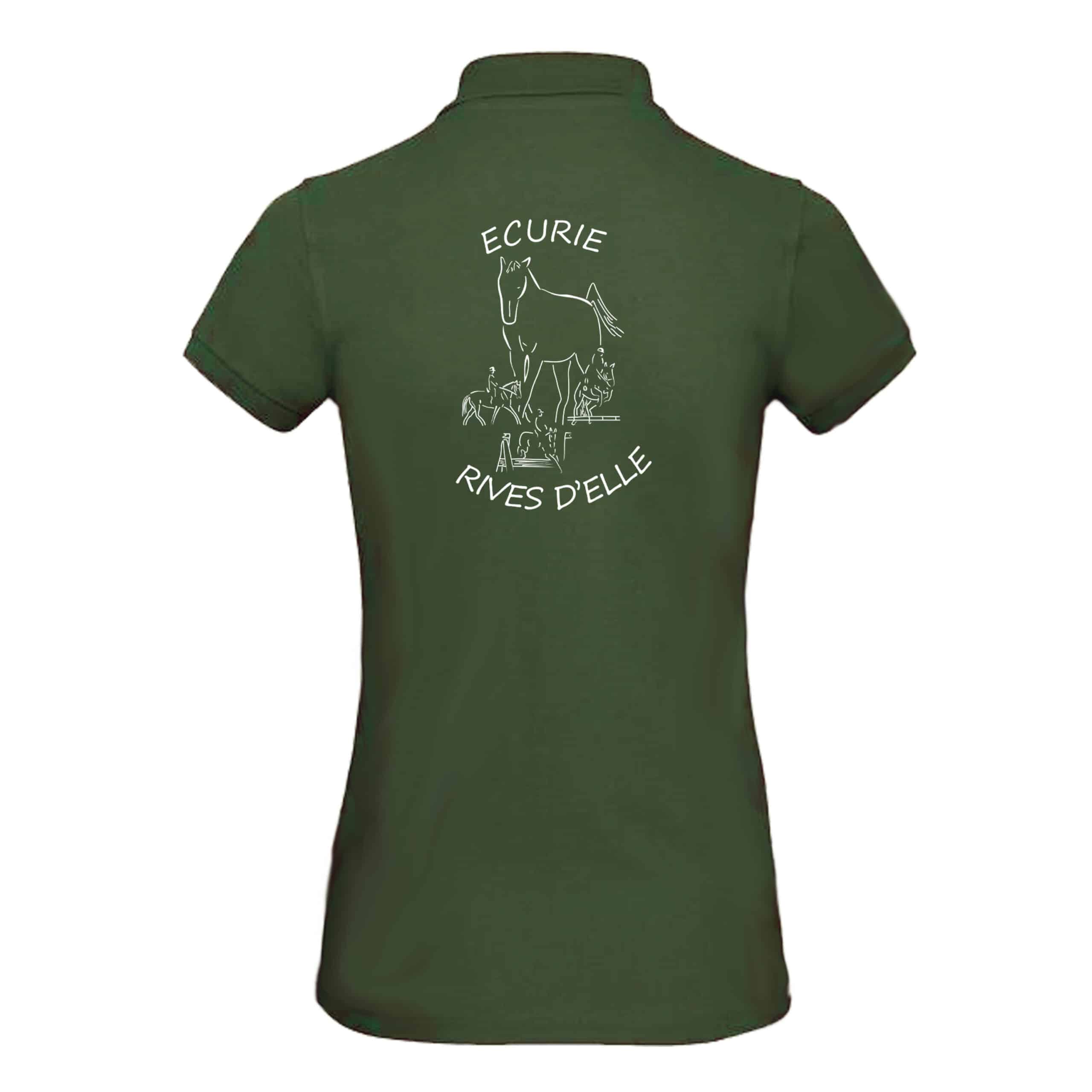 POLO (femme) - Ecurie des Rives d’elle - Vert Foret - BCI1F – Image 3