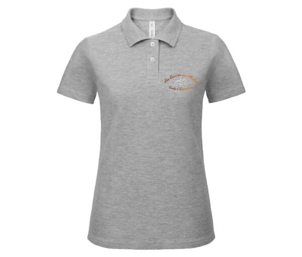 POLO (femme) - Les Écuries des Mielles - Gris chiné - BCI1F