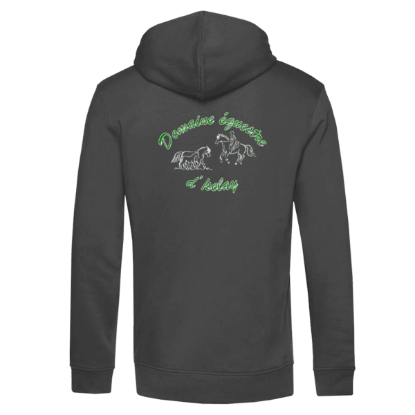 SWEAT A CAPUCHE (homme) - Ecuries d'iselay - Gris Anthracite - BCU33B – Image 2