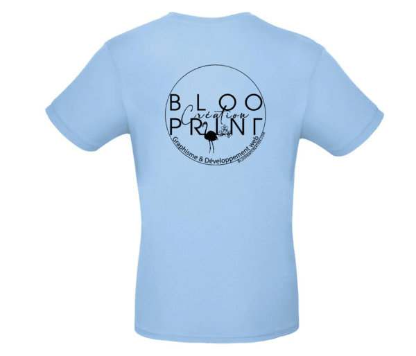 T-SHIRT (homme) - Blooprint Création - Bleu ciel - BC03T – Image 2