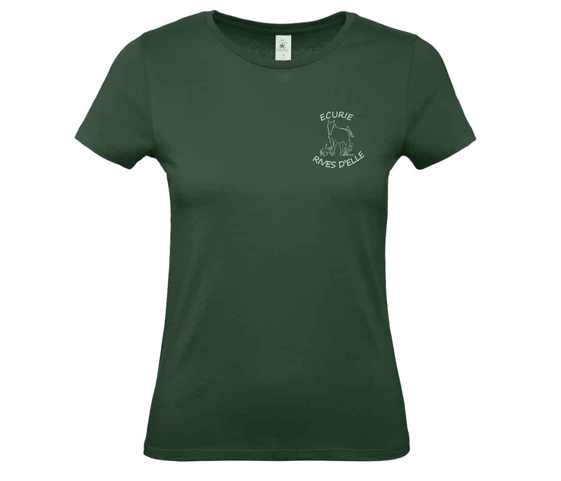 T-SHIRT (femme) - Ecurie des Rives d’elle - Vert Foret - BC04T